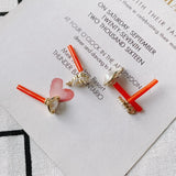 Square Water Droplet Pearl Earrings Set