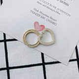 Geometric Love Round Pearl Set Earrings & Pendant