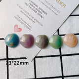 DIY Agate Semi-Circular Ring Face Hair Clip Mosaic Material