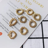 Pearl Inlaid Love Round Pendant Earrings DIY Jewelry Accessories