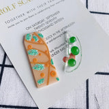 Geometric Acrylic Resin Flower Earrings Accessories