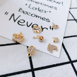 Minimalist Micro-Set Diamond Crown Necklace Pendant