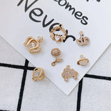 Minimalist Micro-Set Diamond Crown Necklace Pendant