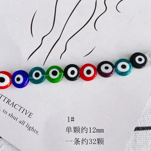 DIY Jewelry Accessories Round Colored Glaze Necklace Bracelet