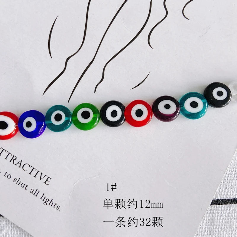 DIY Jewelry Accessories Round Colored Glaze Necklace Bracelet
