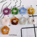 Resin Acrylic Translucent Flowers Jewelry Pendant