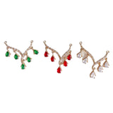 Antique Tassel Micro Crystal Zircon Double Pendant Jewelry Set