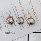 Vintage Pearl Wire Winding Earring Pendants