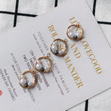Vintage Pearl Wire Winding Earring Pendants