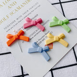 DIY Jewelry Accessories Alloy Frosted Bow Earrings Materials