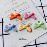DIY Jewelry Accessories Alloy Frosted Bow Earrings Materials