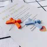 DIY Jewelry Accessories Alloy Frosted Bow Earrings Materials