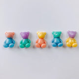 Two-Color Bear Earrings Necklace Resin DIY Jewelry