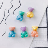 Two-Color Bear Earrings Necklace Resin DIY Jewelry