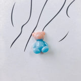 Two-Color Bear Earrings Necklace Resin DIY Jewelry