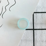 Resin Colorful Translucent Open Ring Material Accessories