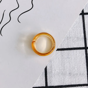 Colorful Translucent Resin Adjustable Ring Jewelry Accessories