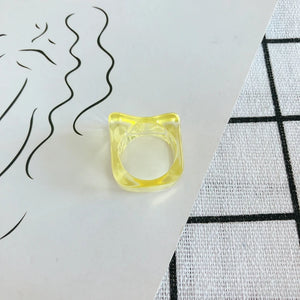 Resin Candy Square Ring Material Accessories for DIY Jewelry