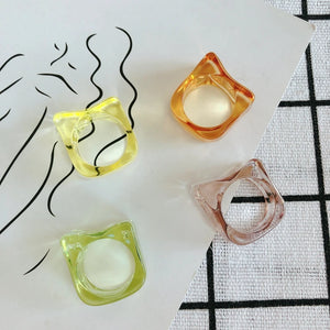 Resin Candy Square Ring Material Accessories for DIY Jewelry