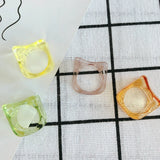 Resin Candy Square Ring Material Accessories for DIY Jewelry