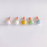 Colorful Round Alloy Earrings Accessories Materials