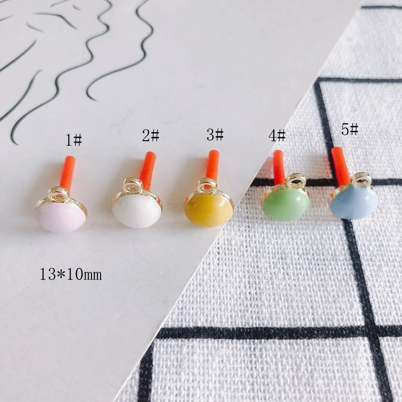 Colorful Round Alloy Earrings Accessories Materials