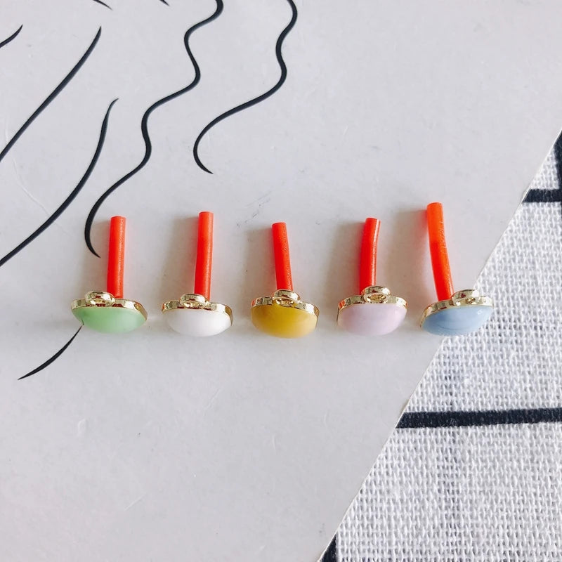 Colorful Sweet Geometric Square Alloy Earrings Material Accessories