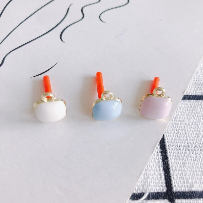 Colorful Sweet Geometric Square Alloy Earrings Material Accessories
