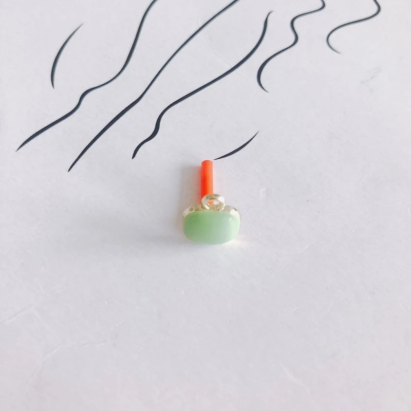Colorful Sweet Geometric Square Alloy Earrings Material Accessories
