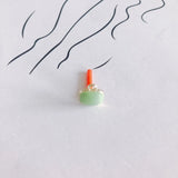 Colorful Sweet Geometric Square Alloy Earrings Material Accessories