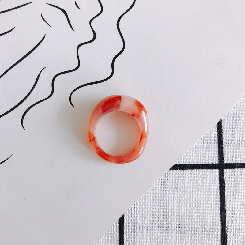 Colorful Resin Ring Shaped DIY Jewelry Accessories