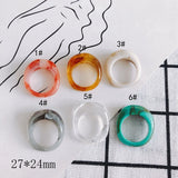 Colorful Resin Ring Shaped DIY Jewelry Accessories