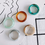 DIY Resin Translucent Round Retro Ring Material