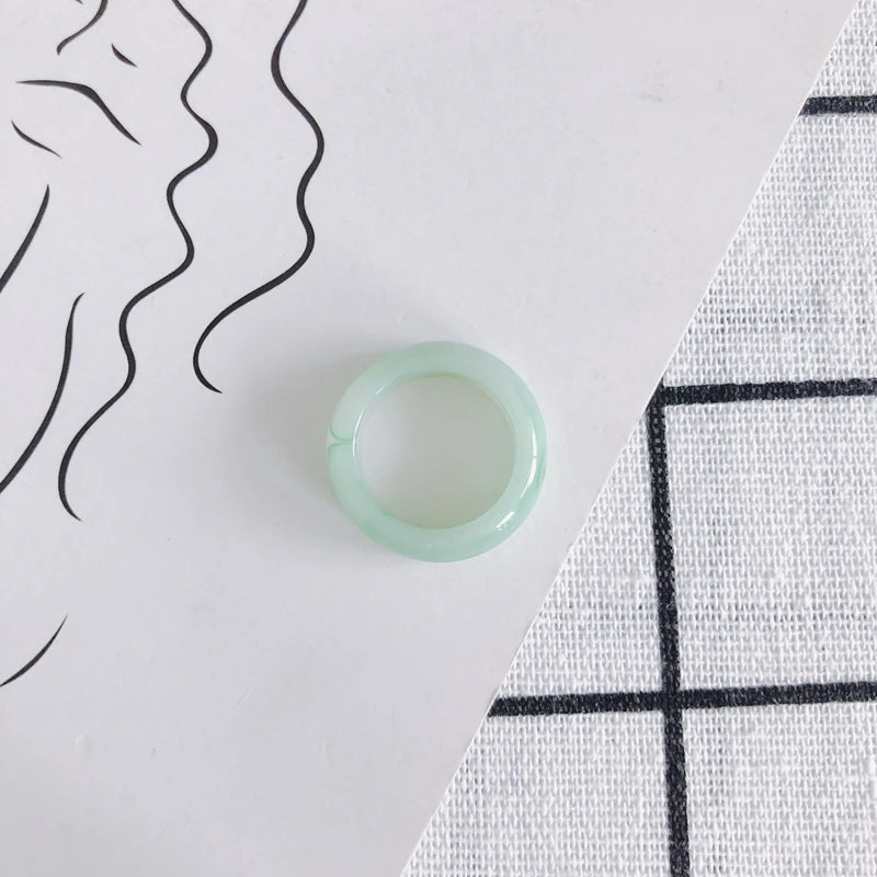 DIY Resin Translucent Round Retro Ring Material