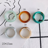 DIY Resin Translucent Round Retro Ring Material