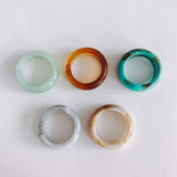DIY Resin Translucent Round Retro Ring Material