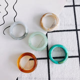DIY Resin Translucent Round Retro Ring Material