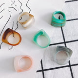 Resin Retro Ring Finger Ring Material Accessories