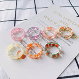 DIY Small Fresh Broken Flowers Ring Accessories