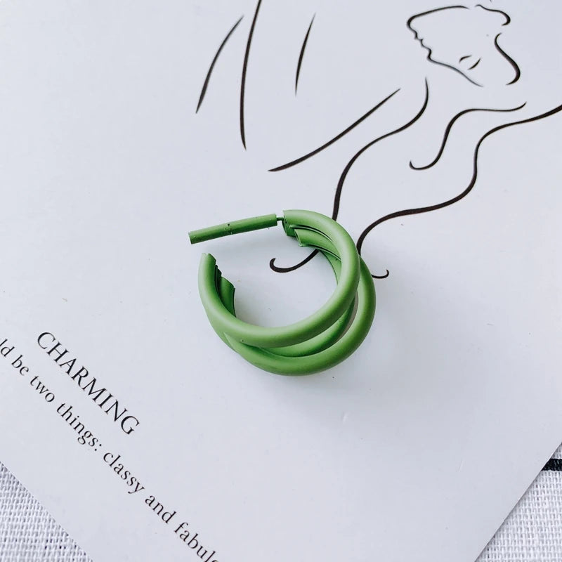 DIY Candy Multi-Layer C-Shaped Earrings