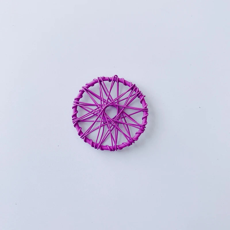 DIY Iron Spray Paint Round Hollow Earrings
