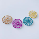 DIY Iron Spray Paint Round Hollow Earrings