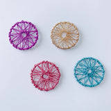 DIY Iron Spray Paint Round Hollow Earrings