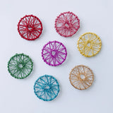 DIY Iron Spray Paint Round Hollow Earrings