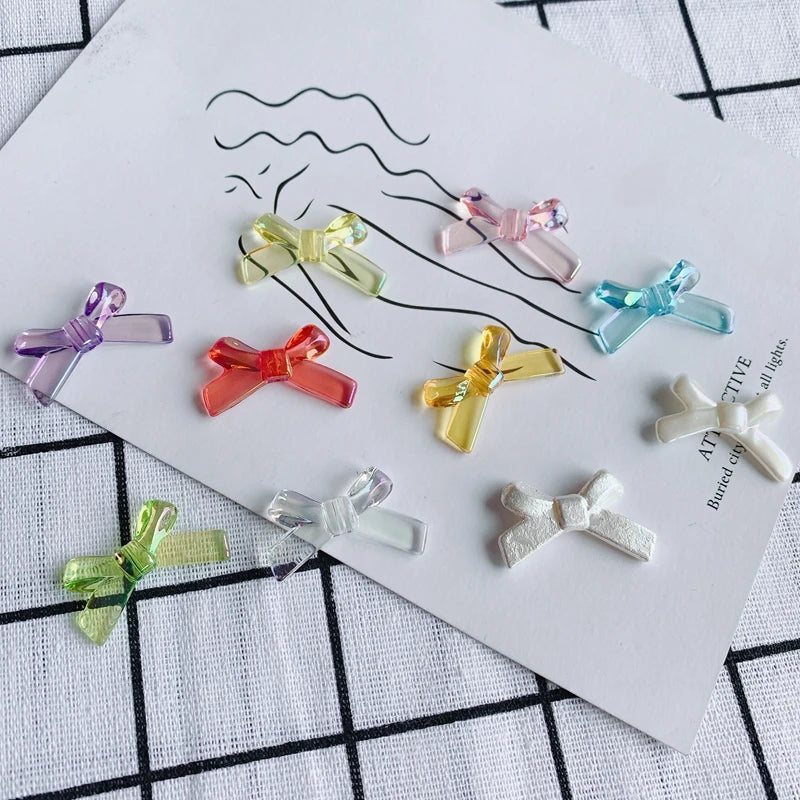 DIY Acrylic Resin Bow Earrings Accessories
