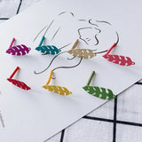 Iron-Painted Leaves Earring Accessories Small Fresh DIY Jewelry Base