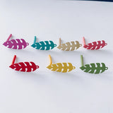 Iron-Painted Leaves Earring Accessories Small Fresh DIY Jewelry Base
