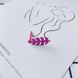 Iron-Painted Leaves Earring Accessories Small Fresh DIY Jewelry Base
