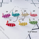Iron-Painted Leaves Earring Accessories Small Fresh DIY Jewelry Base