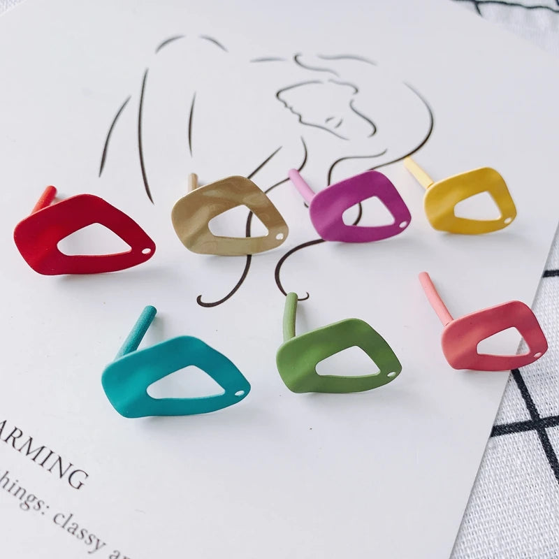 Iron Spray Paint Hollow Earring Accessories